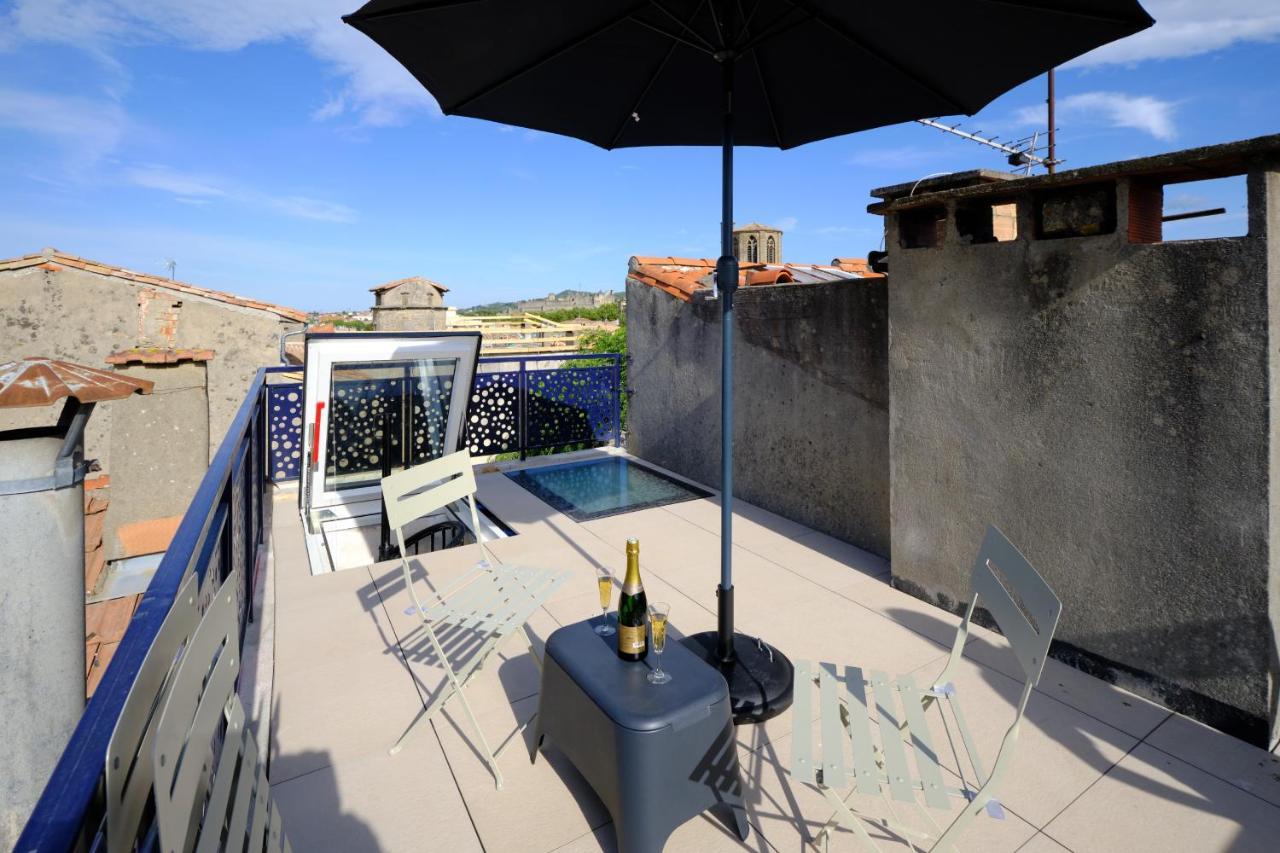 Appartement Mon Toit Carcassonnais •Hypercentre •Terrasse •Vue à Carcassonne Extérieur photo