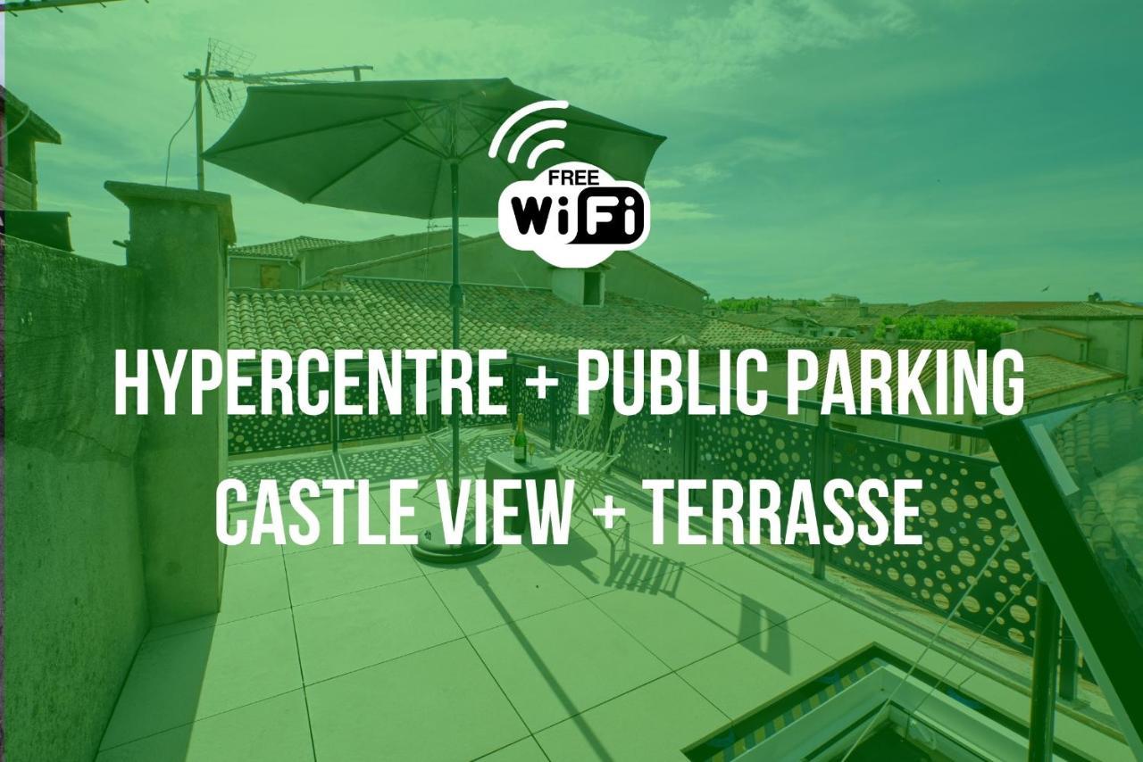 Appartement Mon Toit Carcassonnais •Hypercentre •Terrasse •Vue à Carcassonne Extérieur photo