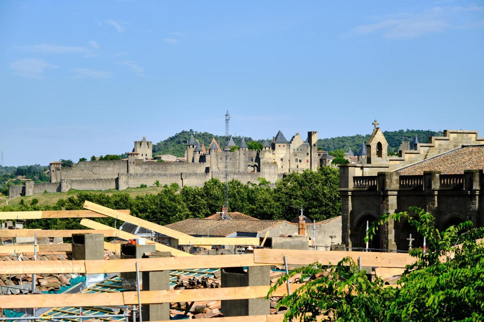 Appartement Mon Toit Carcassonnais •Hypercentre •Terrasse •Vue à Carcassonne Extérieur photo